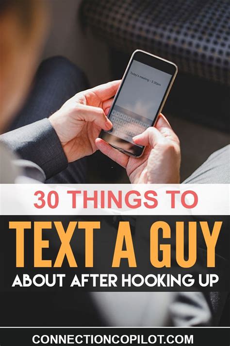 what to text after hooking up